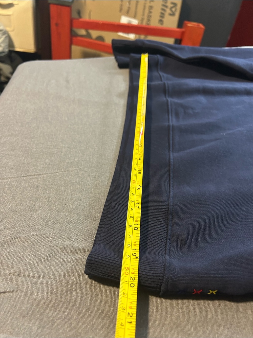 Scotch & Soda Navy Sweatshirt with Yellow Embroidered Script - Picture 7 of 8